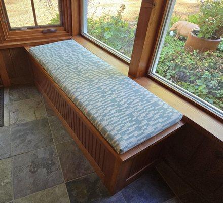 Spring,  summer cushion for entry bench.