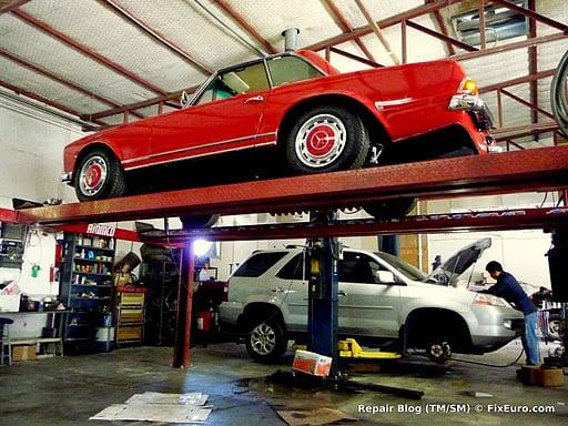 Inside the Repair Area in the Shop