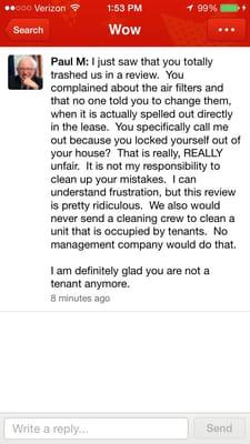 Just a show of how professional and courteous the property manager is. (PSA: unfortunately, he is not actually Bernie Sanders)