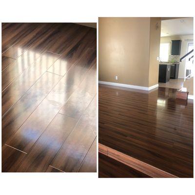 Move in service wood floors nice and shiny!