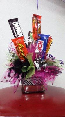 Custom candy bouquet