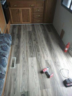 Camper floor installation