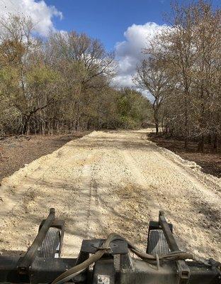 Installing dirt road