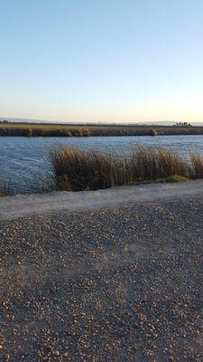 Walking back by the water