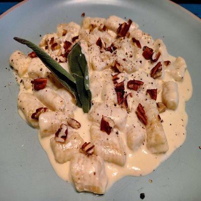 Potato Gnocchi with Gorgonzola Cream Sauce