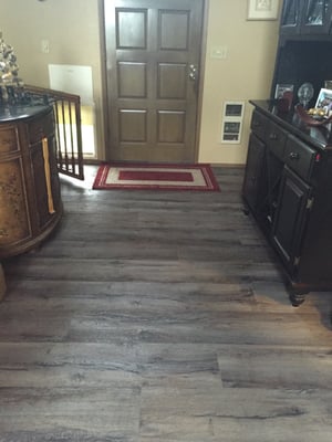 Luxury Vinyl Plank - looks like wood and easy to clean