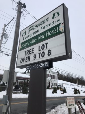 Sign along the road.