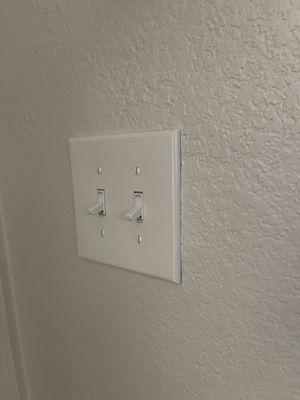 Light switch installation