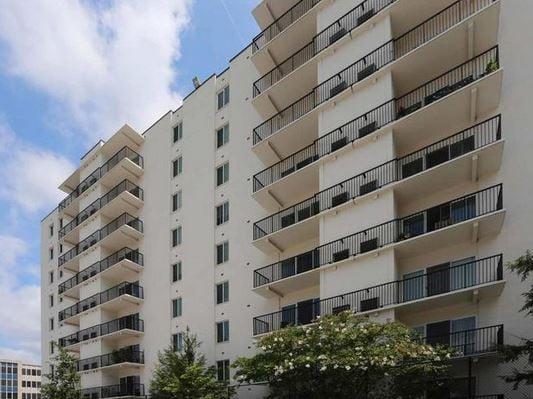 Georgia West Apartments facing First Avenue in Silver Spring, Maryland.