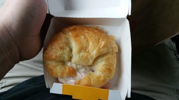 Ham, egg, and cheese croissant