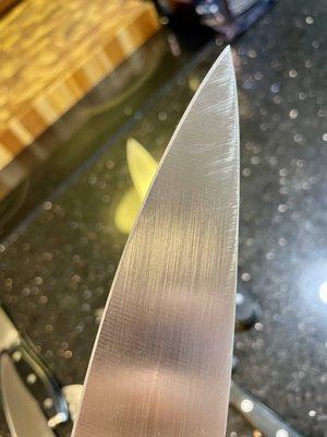 An excellent edge on my 10" Wustof