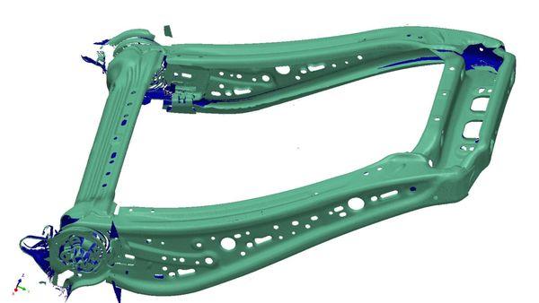 High resolution 3D white light scanned Seat frame