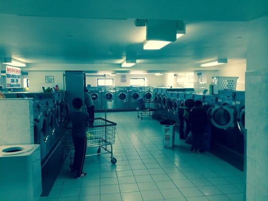 This place is huge. There are over 70 washers and 80 dryers. It's very clean.