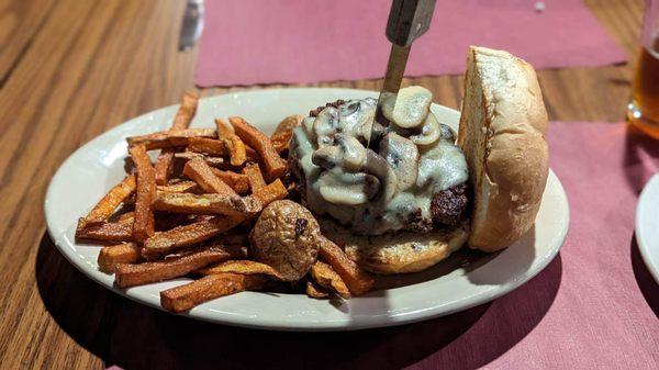 Mushroom Swiss Burger