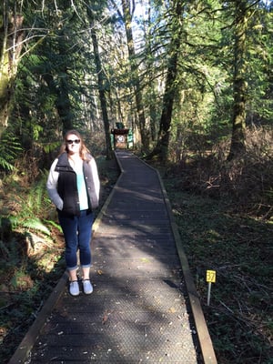 One of the shooting stations along the walking course.