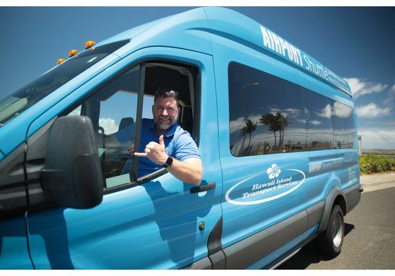 One of our drivers shaking the shaka for the camera.