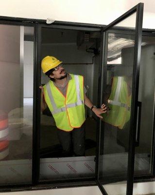 Jeffrey, our General Manager, checking out our dairy coolers.