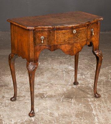 Serpentine Front Queen Anne Style Walnut Lowboy