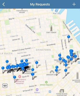 Nob Hill Notary helps clean up area of graffiti and loose debris working with SF Public Works