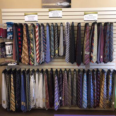 We offer a wide variety of ties and tie hangers.