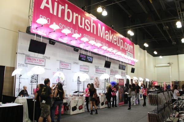 One of Several Dinair Airbrush Demonstrators at IMATS Los Angeles