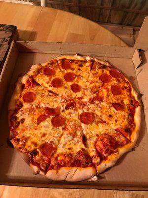 Plain pepperoni and cheese