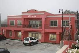 Parking lot and staircase up to office