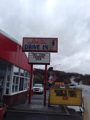 View when you're heading out of town. Yup - $5 Groundhog T-Shirts.