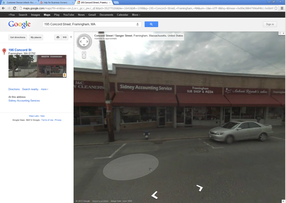 Google's Street View of Sidney Accounting Service