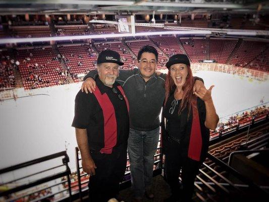 Curtis and Lisa Wood (Owners of ComputerWise) with satisfied customer Tyson Sugihara @ The Maverick Center TriCaster Event