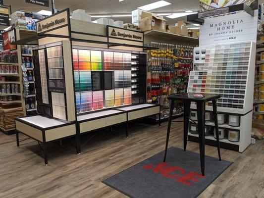 The Paint Studio @ Oakland Ace Hardware featuring Benjamin Moore and Magnolia Home Paint.