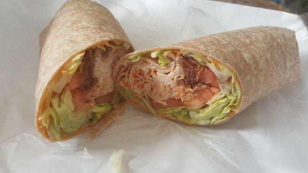 Santa fe turkey bacon wrap!