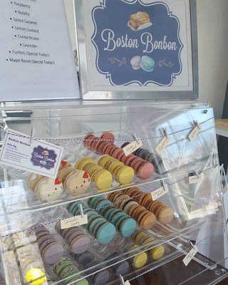 Delicious French macarons are made in house every day by Boston Bonbon company!