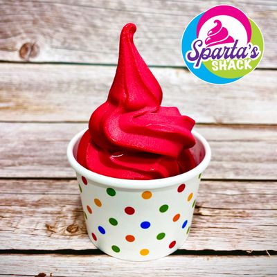 Pomegranate vegan  soft serve