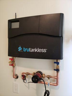 Fully electric tankless water heater from TruTankless.