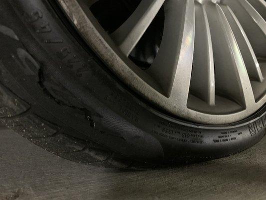 My tire before