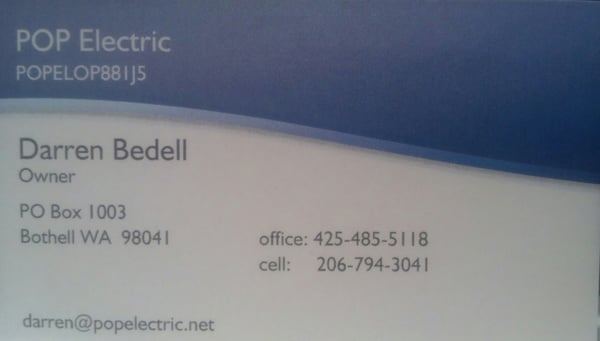 Owners business card