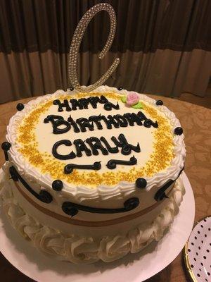 Birthday cake. Lemon flavored