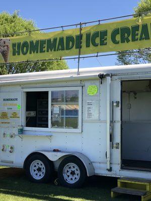 Homemade ice cream truck.