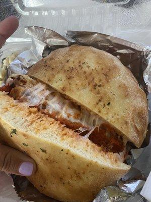 Chicken Parmesan sandwich