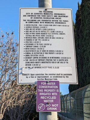 Park regulations