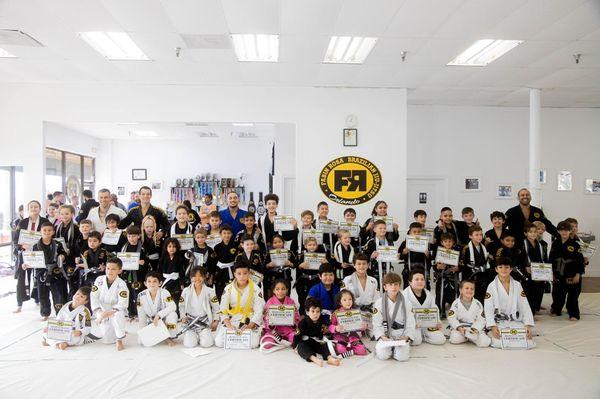 Belt ceremony and promotion day!  Congrats to all of our little warriors