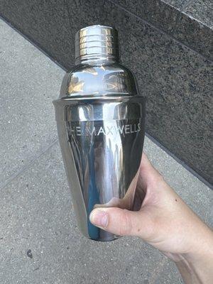 Engraved cocktail shaker