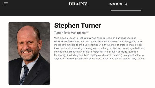 Stephen Turner has been presented CREA GLOBAL AWARD by Brainz Magazine.