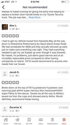 I don't know how these reviews aren't helpful but yelp said they weren't. I have more and they all got taken off.