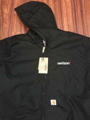 Custom embroidered jackets for Verizon