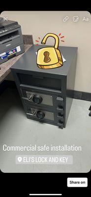 Commercial safe installation