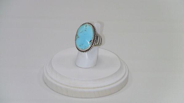 Custom Sleeping Beauty Turquoise Men's Ring. Made for a big man.