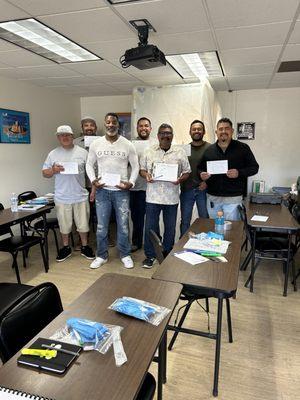 6 New Mold inspectors certified from my Mold Remediation Course in San Marcos CSLS program.