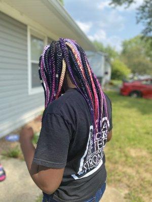 Color pop box Braids